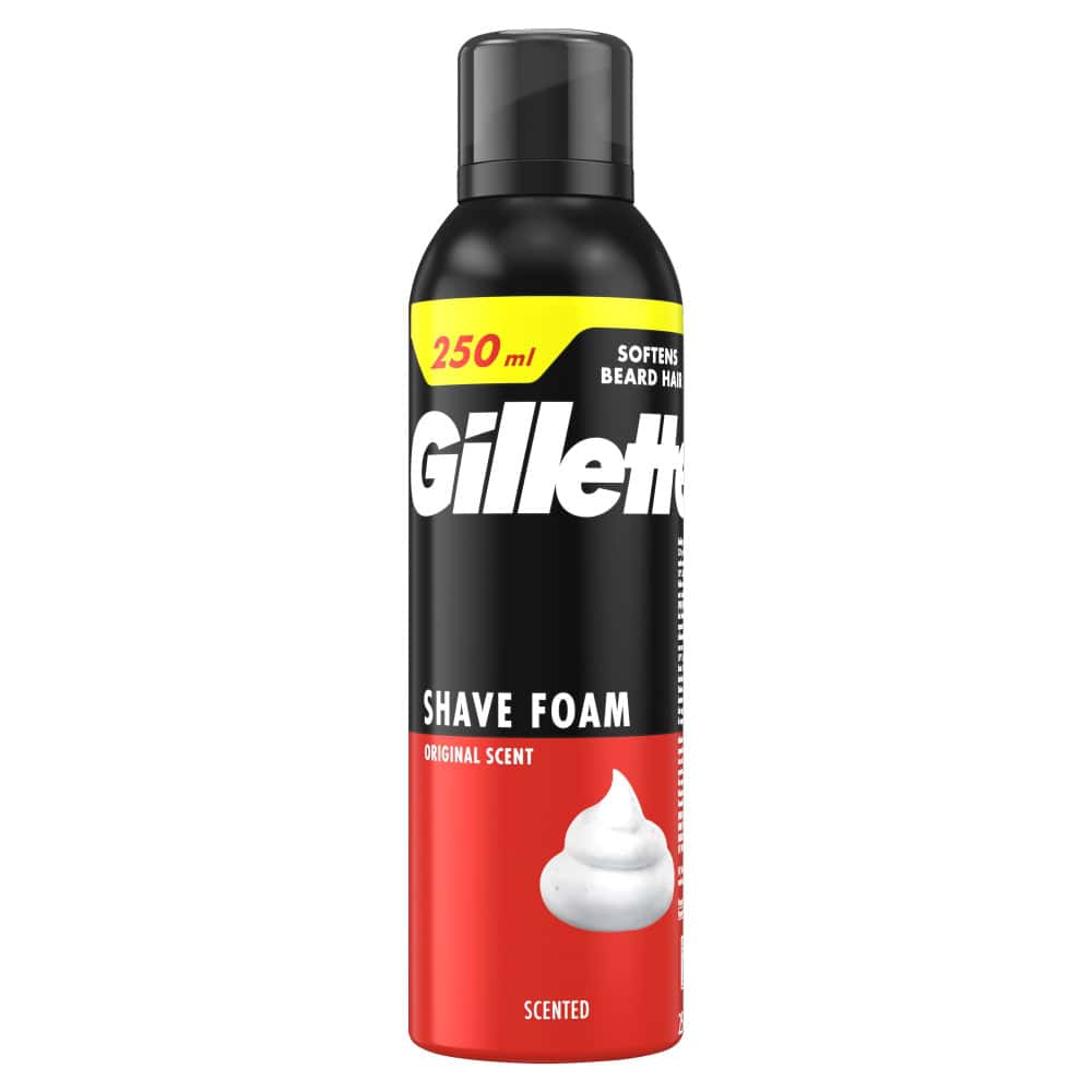 Wholesale Gillette Shaving Foam Regular 250ml from Harrisons Direct
