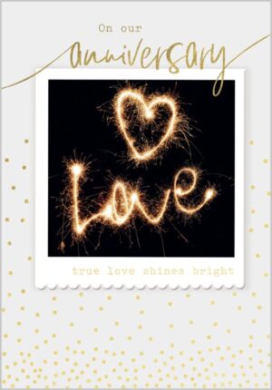 Wholesale Our Anniversary Card - Sparklers from Harrisons Direct