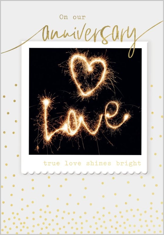 Wholesale Our Anniversary Card - Sparklers from Harrisons Direct