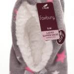 Wholesale Ladies Sherpa Lined Slipper Socks from Harrisons Direct