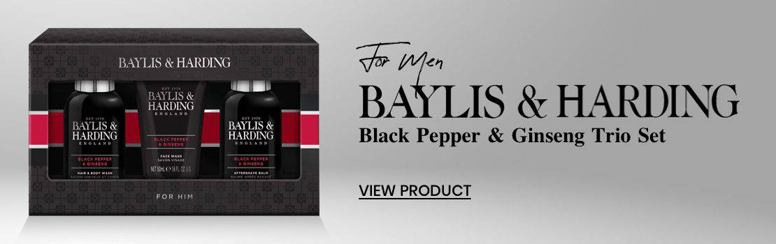 For Men - Baylis & Harding Signature Men's Black Pepper & Ginseng Trio Set