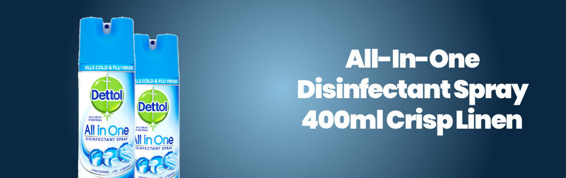 Dettol All-In-One Disinfectant Spray 400ml Crisp Linen