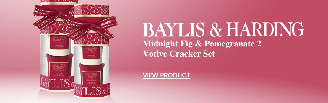 For Christmas - Baylis & Harding Midnight Fig & Pomegranate 2 Votive Cracker Set