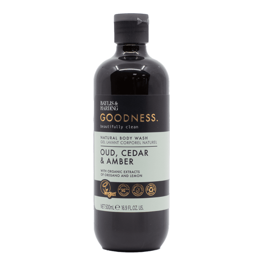 Baylis &amp; Harding Goodness Oud, Cedar &amp; Amber Body Wash 500ml ...