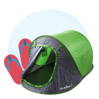 Practicality defined: the pop up tent