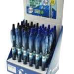 Wholesale Pilot Bottle to Pen Retractable Gel Pen Black/Blue CDU 24