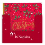 Wholesale Christmas Paper Napkins Traditional 16 Pack from Harrisons Direct