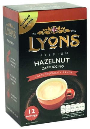 Wholesale Lyons Cappuccino Hazelnut 12 x 15g