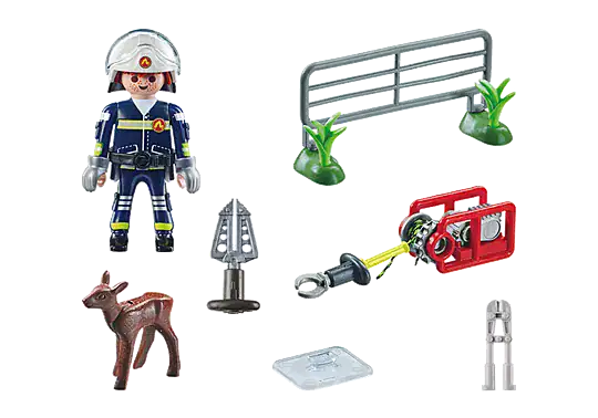 PLAYMOBIL 71467 Action Heroes: Firefighters Animal Rescue