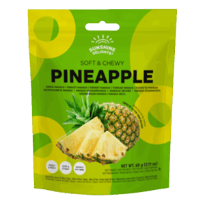 Sunshine Delights Soft & Chewy Pineapple Slices 60g from Harrisons Direct