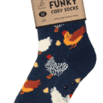 Wholesale Bartleby Ladies Sherpa Socks Colourful Chickens - Size 4 - 8 from Harrisons Direct