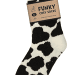 Wholesale Bartleby Ladies Sherpa Socks Cow Patch - Size 4 - 8 from Harrisons Direct