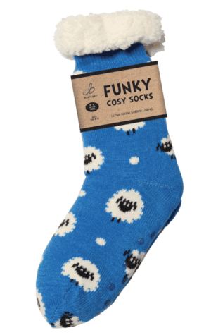 Wholesale Bartleby Ladies Sherpa Socks Sheep Design - Size 4 - 8 from Harrisons Direct