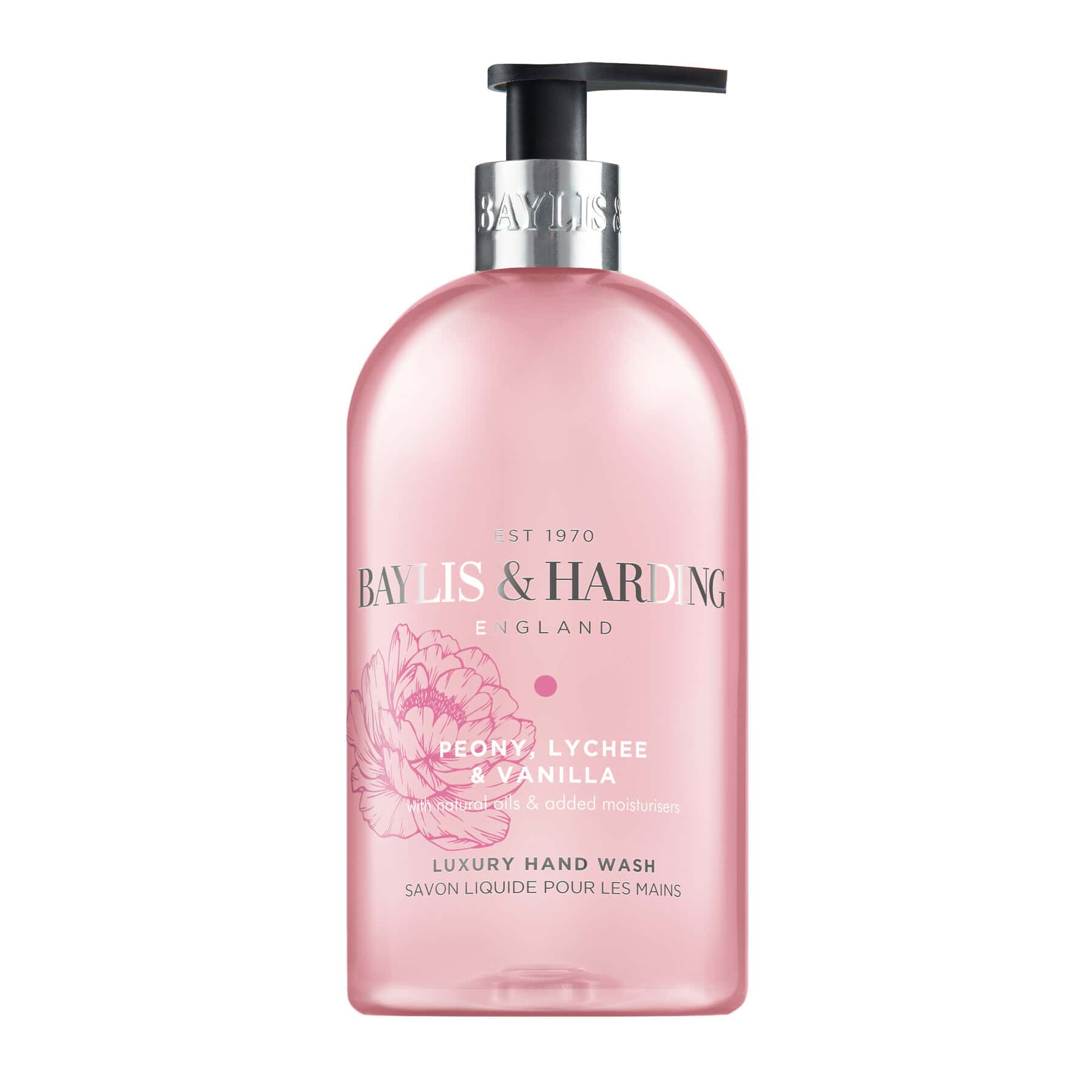 Wholesale Baylis & Harding Peony, Lychee & Vanilla Hand Wash 500ml from Harrisons Direct