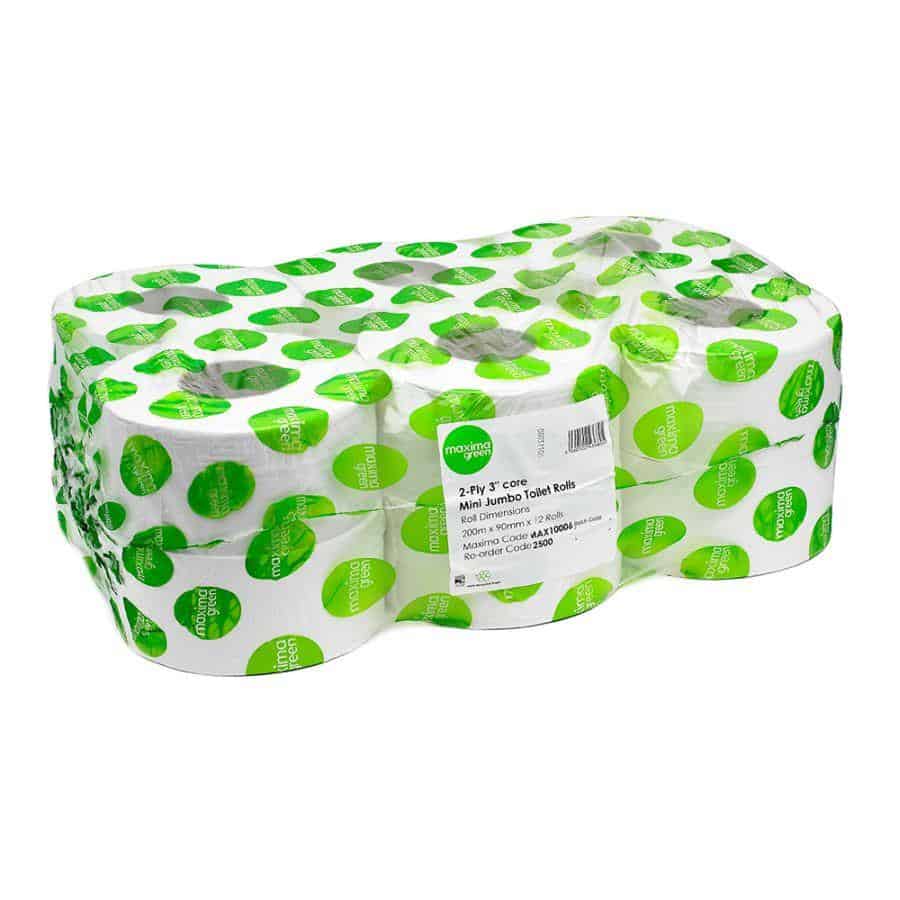 Wholesale Maxima Mini Jumbo 2 Ply Toilet Rolls from Harrisons Direct