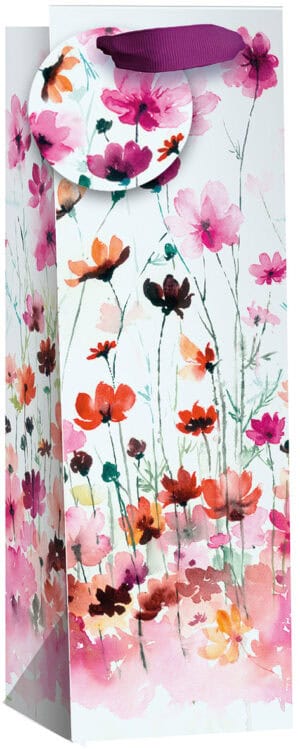 Wholesale Gift Bag Bottle - Delicate Floral W125 x H365 x D100mm