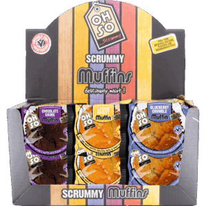 Oh So Scrummy Muffin Assorted CDU 115g from Harrisons Direct