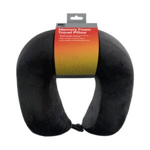 Safe & Sound Memory Foam Travel Pillow Black from Harrisons Direct