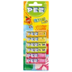 Wholesale Pez Refill Pack - Exotic 6's from Harrisons Direct