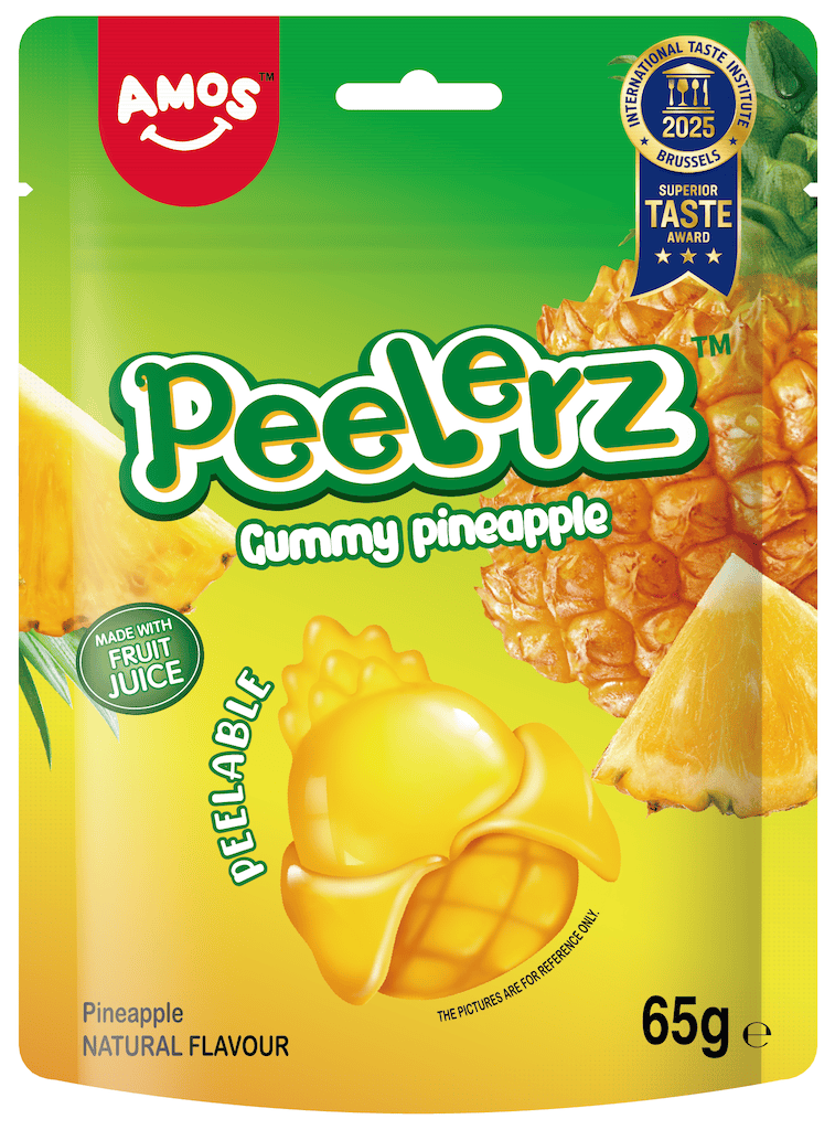 Amos Peelerz Gummy Pineapple 65g from Harrisons Direct