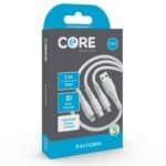 Wholesale Core Essentials 3 in 1 Cable 1.2M 2.4Amp - 8-Pin for iPhone & iPad - Micro USB - USB-C from Harrisons Direct