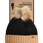 Wholesale Bartleby Ladies Waterproof Bobble Hat - Sherpa Lined, Contrast from Harrisons Direct