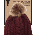 Wholesale Bartleby Ladies Waterproof Bobble Hat - With Light, Sherpa Lined from Harrisons Direct