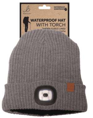 Wholesale Bartleby Waterproof Hat With Light - Sherpa Lined from Harrisons Direct