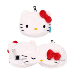 Relaxeazzz Hello Kitty Plush Travel Pillow & Eye Mask from Harrisons Direct