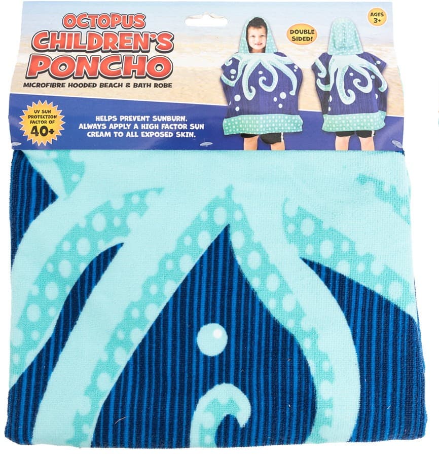 Wholesale Poncho Beach Towel for kids with Hood 4 Assorted Size 60cm x 110cm