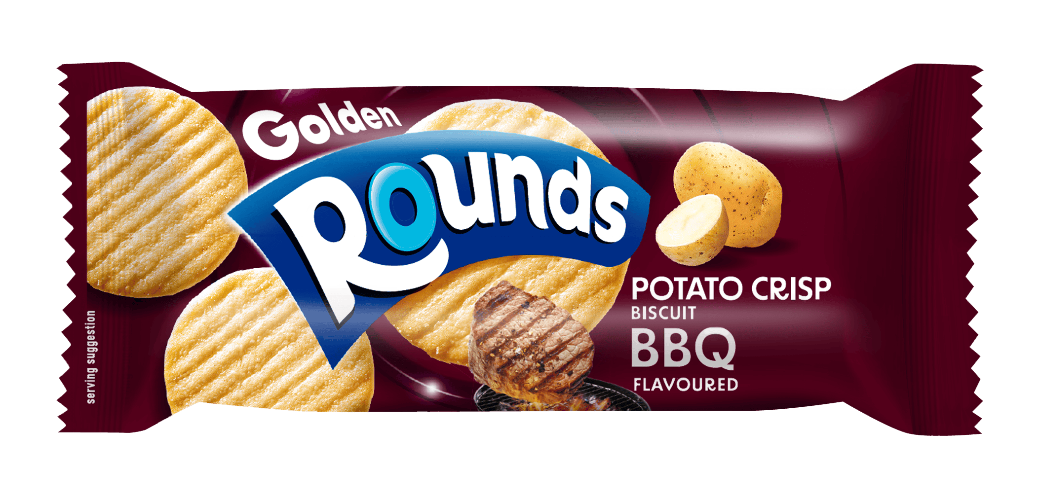 Wholesale Golden Rounds Potato Crisp Biscuit BBQ 80g from Harrisons Direct